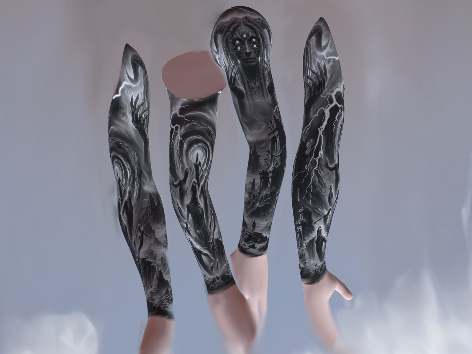 Dark Fantasy Tattoo Sleeve: Ganzarm von Slewin Chernyakov