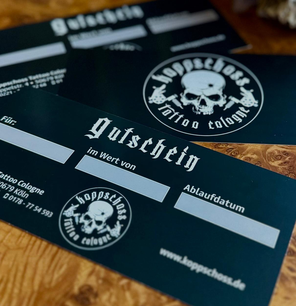 Neuigkeit: Geschenkgutscheine für Tattoos mit 10 % Rabatt!
